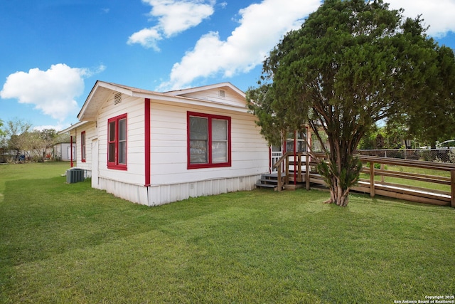 view of property exterior featuring central air condition unit