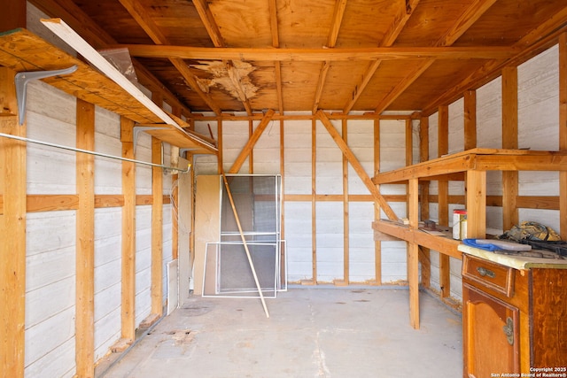 view of storage area