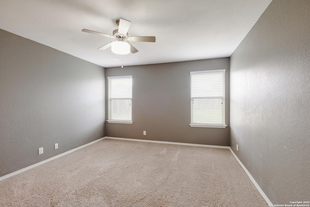 173 Kildeer Crk, San Antonio, TX 78253 - unfurnished room featuring ceiling fan, carpet flooring, a textured wall, and baseboards