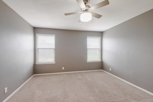 173 Kildeer Crk, San Antonio, TX 78253 - spare room featuring carpet, ceiling fan, baseboards, and a textured wall