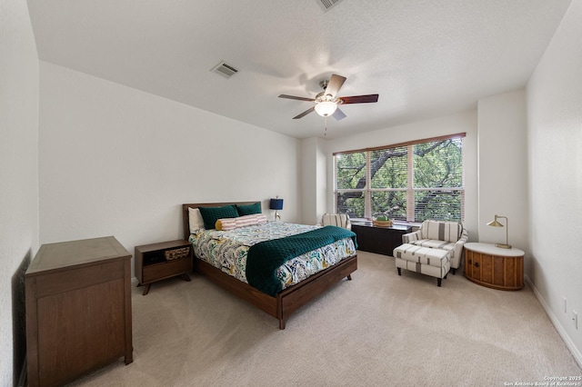 1326 Walkers Way, San Antonio, TX 78216 - bedroom with light carpet, a ceiling fan, and baseboards