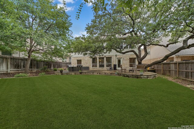 1326 Walkers Way, San Antonio, TX 78216 - back of property with a patio and stone siding