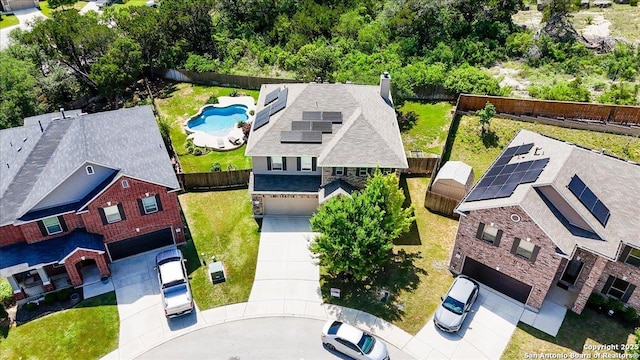 11334 Hill Top Bnd, Helotes, TX 78023 - aerial view of property and surrounding area with a pool