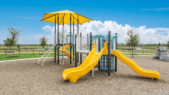 community playground with fence
