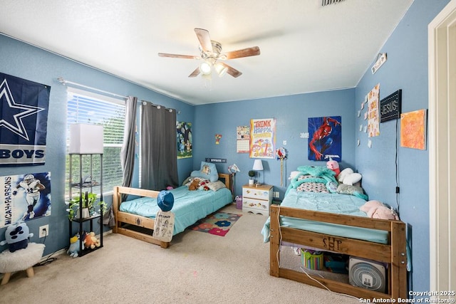 9127 Sycamore, San Antonio, TX 78245 - bedroom with carpet flooring and ceiling fan