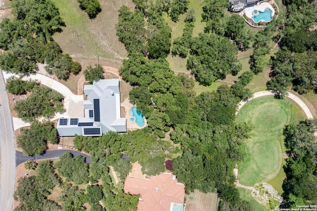 view of property location featuring a pool area