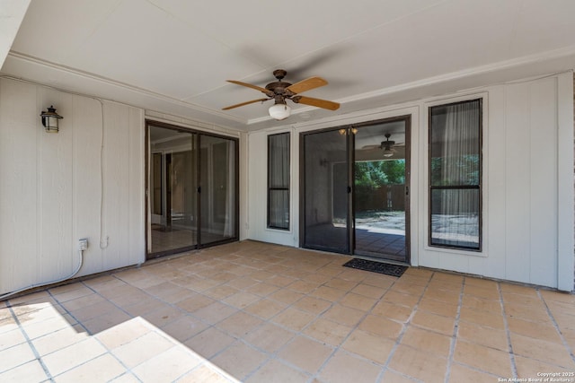 9007 Luzita Ln, San Antonio, TX 78230 - view of patio / terrace featuring a ceiling fan