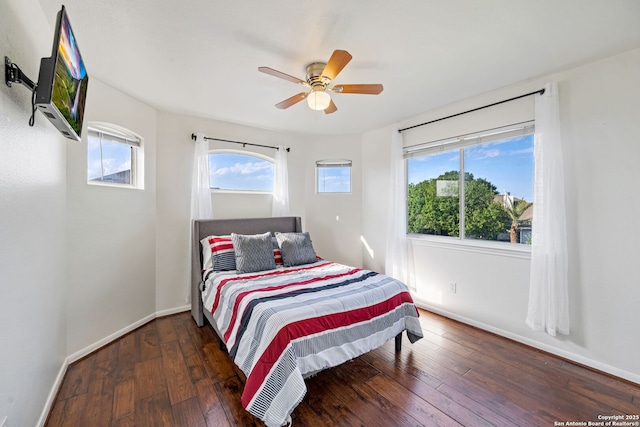 120 Seth Raynor, New Braunfels, TX 78130 - bedroom featuring wood-type flooring, baseboards, and a ceiling fan
