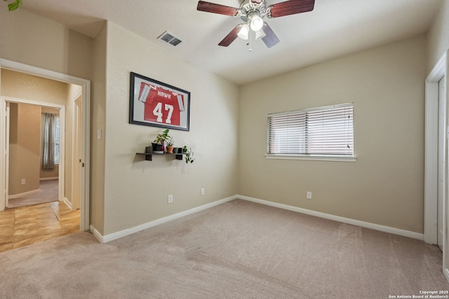 208 Cold Riv, Boerne, TX 78006 - carpeted spare room featuring a ceiling fan and baseboards
