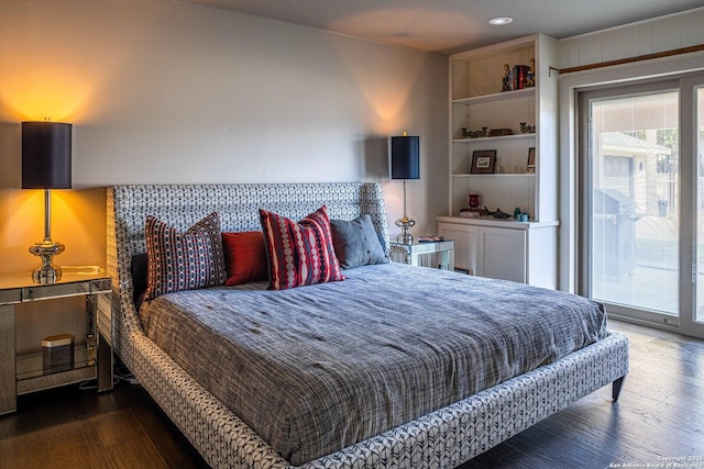 115 Wickford, Castle Hills, TX 78213 - bedroom featuring wood finished floors, recessed lighting, and access to exterior
