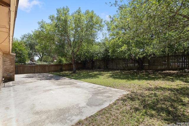 view of yard with a patio