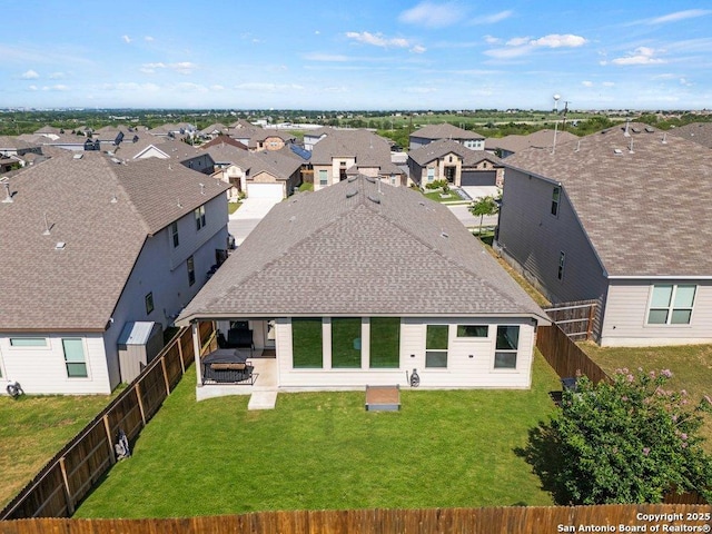 aerial view of residential area