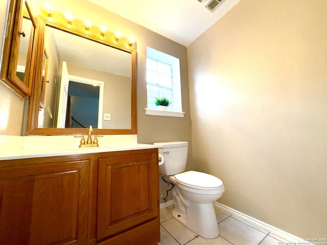 10511 Pemspice, San Antonio, TX 78240 - half bathroom featuring toilet, tile patterned flooring, vanity, and baseboards