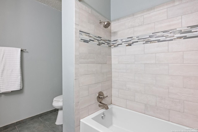 7705 Wood Blf, San Antonio, TX 78240 - full bathroom with toilet, tub / shower combination, and tile patterned floors