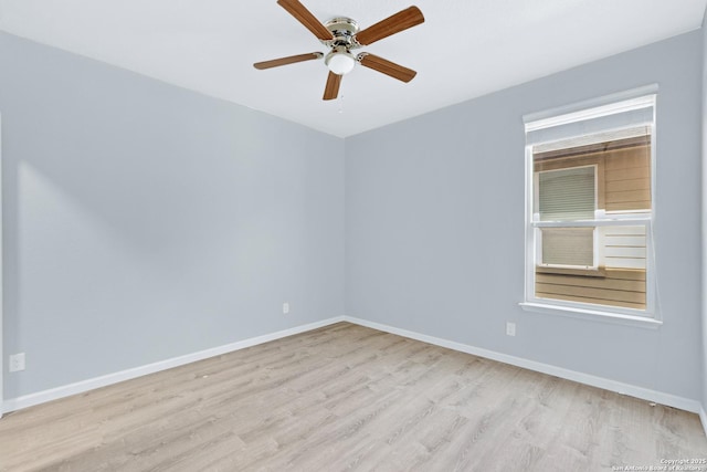 13410 Canyon Mdws, San Antonio, TX 78254 - empty room featuring wood finished floors, ceiling fan, and baseboards