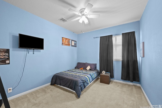 22841 San Saba Blf, San Antonio, TX 78258 - carpeted bedroom featuring baseboards and ceiling fan