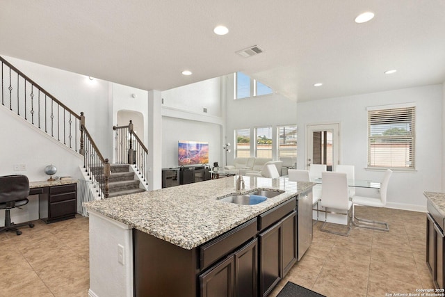 8515 Desert Cv, San Antonio, TX 78254 - kitchen with a sink, open floor plan, plenty of natural light, and recessed lighting
