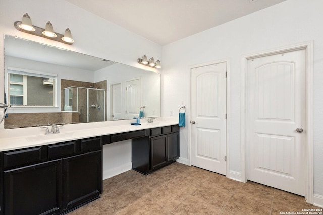 8515 Desert Cv, San Antonio, TX 78254 - full bath with a shower stall and double vanity