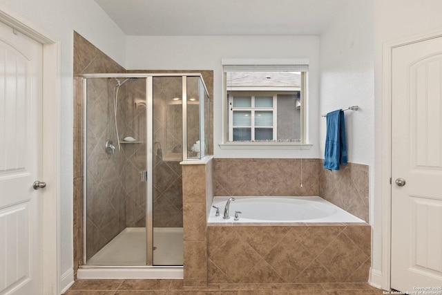 8515 Desert Cv, San Antonio, TX 78254 - bathroom featuring a garden tub and a stall shower