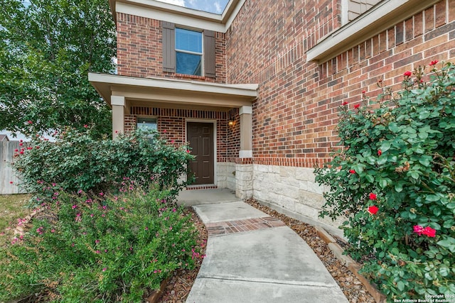 14802 Achilles Dr, San Antonio, TX 78245 - property entrance featuring brick siding