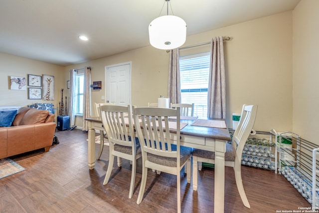 255 E Rampart Unit 401, San Antonio, TX 78216 - dining room with wood finished floors and recessed lighting