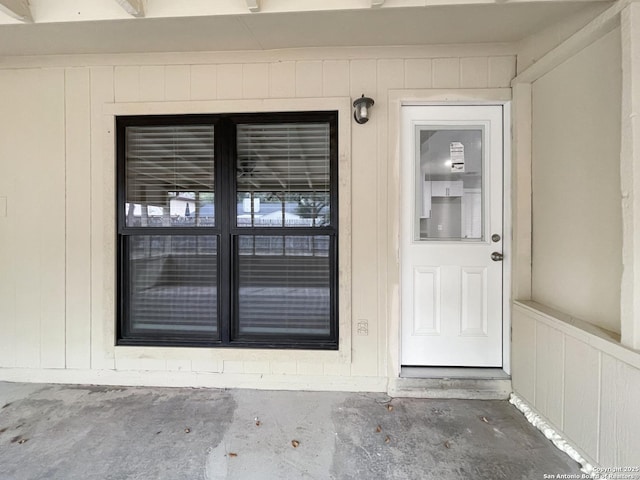 view of doorway to property