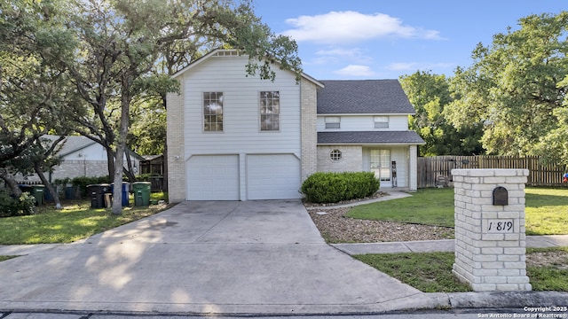 11819 Rousseau, San Antonio, TX 78251 - traditional home featuring roof with shingles, brick siding, concrete driveway, and a garage