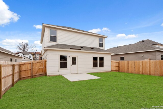 9410 Graze Land, San Antonio, TX 78211 - rear view of property with a patio area and a shingled roof