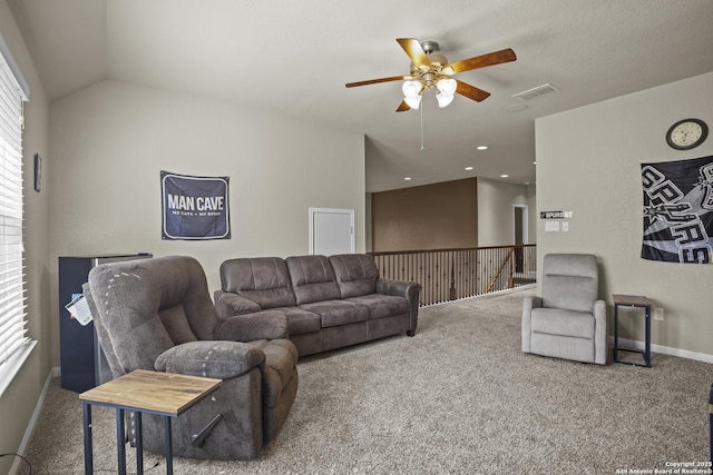 11734 Violet Cv, San Antonio, TX 78253 - living area with ceiling fan and carpet floors