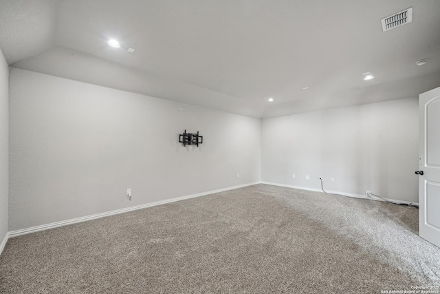 11526 Lily Blair, San Antonio, TX 78253 - unfurnished room featuring carpet flooring, recessed lighting, baseboards, and lofted ceiling
