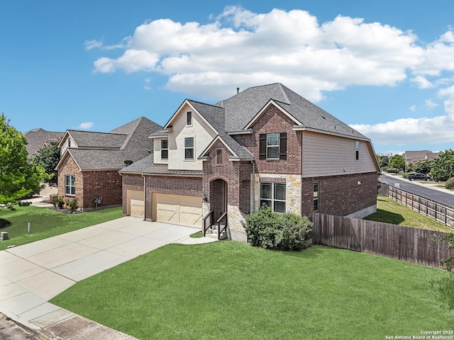 11526 Lily Blair, San Antonio, TX 78253 - view of front of home featuring concrete driveway, an attached garage, brick siding, and roof with shingles