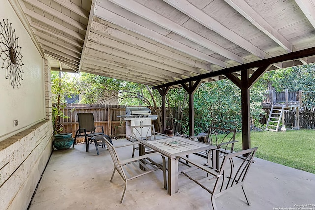 2027 Edgehill Dr, San Antonio, TX 78209 - view of patio featuring grilling area and outdoor dining area