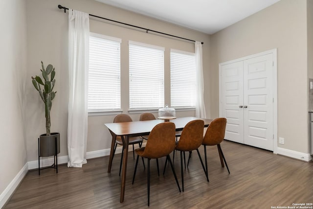 612 Wipper, New Braunfels, TX 78130 - dining area with dark wood finished floors and baseboards