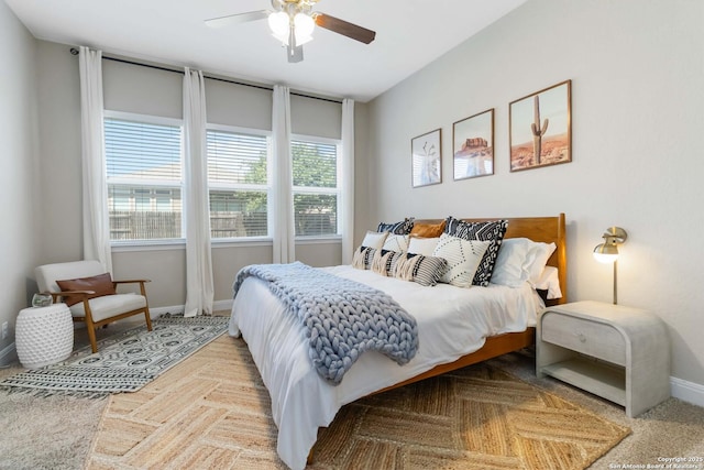 612 Wipper, New Braunfels, TX 78130 - bedroom with baseboards and a ceiling fan