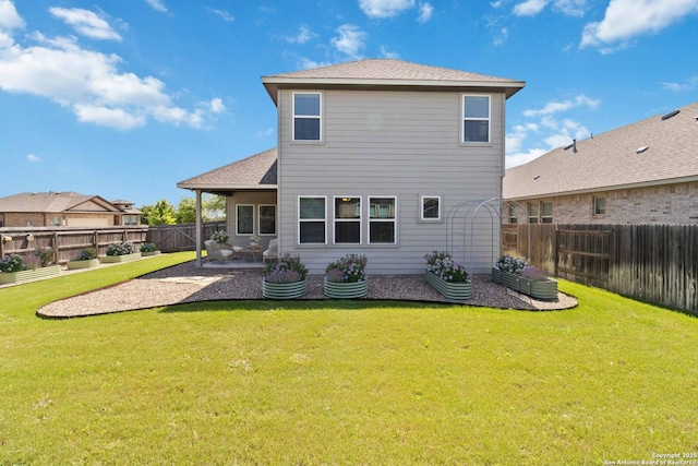 612 Wipper, New Braunfels, TX 78130 - back of house with a patio and a shingled roof