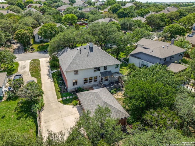 aerial view of residential area