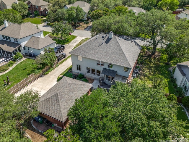 aerial view of residential area