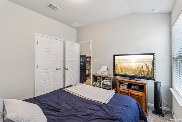3012 Hess Blvd, Schertz, TX 78154 - carpeted bedroom with vaulted ceiling and a closet