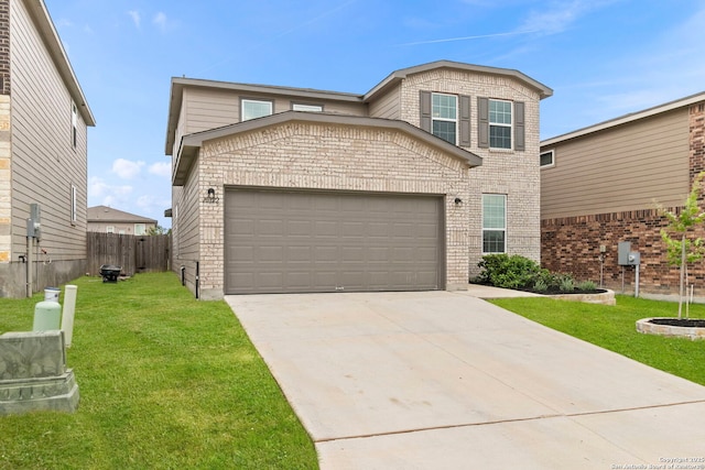 10322 Lady Bird, San Antonio, TX 78252 - traditional-style home featuring brick siding, driveway, and a garage