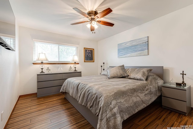 28426 Quadrille Ln, Boerne, TX 78015 - bedroom with wood finished floors and a ceiling fan