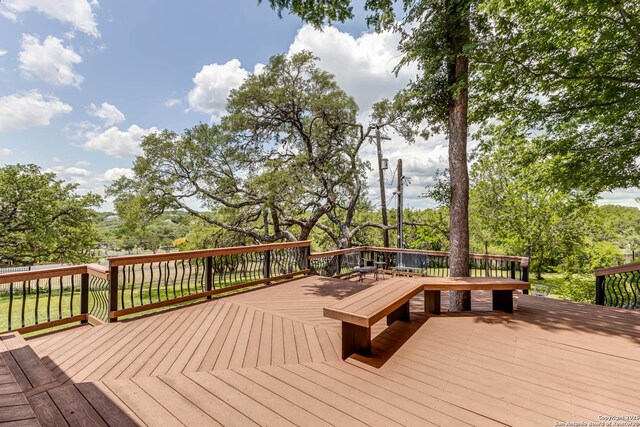 28426 Quadrille Ln, Boerne, TX 78015 - deck with view of scattered trees