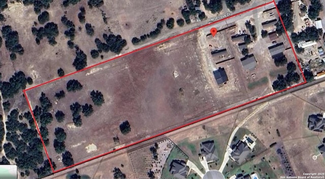 205 Montrose, Liberty Hill, TX 78642 - map / location featuring property parcel outlined