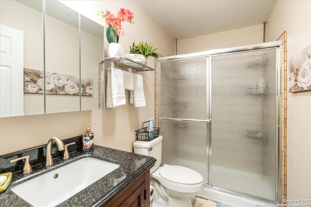 205 Montrose, Liberty Hill, TX 78642 - full bath featuring a stall shower, toilet, and vanity
