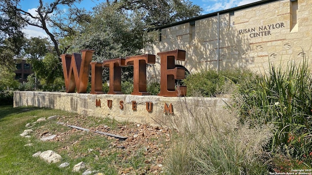 view of community sign