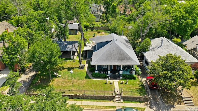 view from above of property