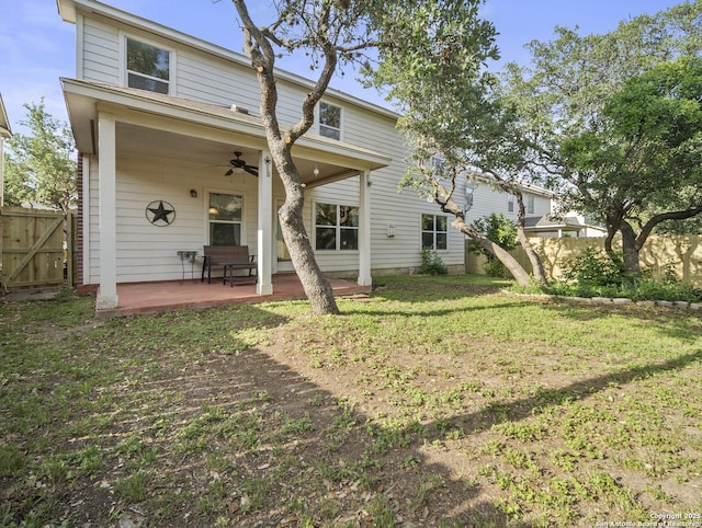11834 William Carey, San Antonio, TX 78253 - rear view of property featuring ceiling fan and a patio area