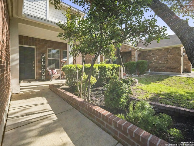 11834 William Carey, San Antonio, TX 78253 - view of side of property featuring brick siding and a lawn