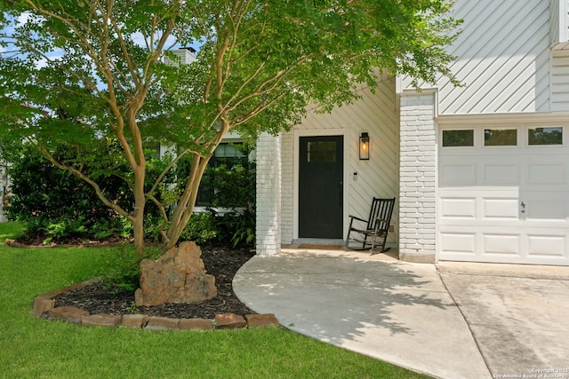 306 Chaparral Crk, Boerne, TX 78006 - entrance to property with brick siding and a lawn