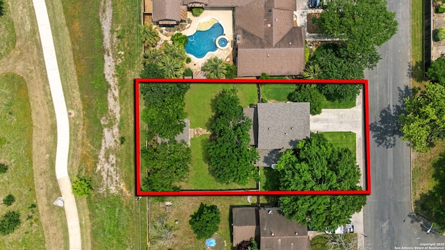 306 Chaparral Crk, Boerne, TX 78006 - aerial view of a pool