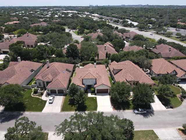 aerial view of residential area